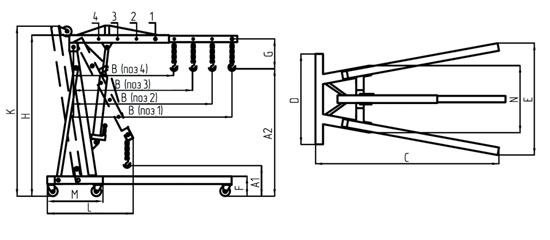 Схема крана гидравлического GROST SC2-60