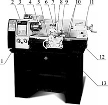 Схема токарного станка SPB-550